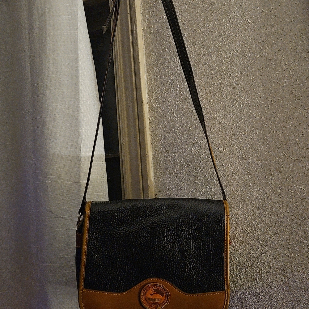 Dooney & Bourke Black and Tan Crossbody Bag